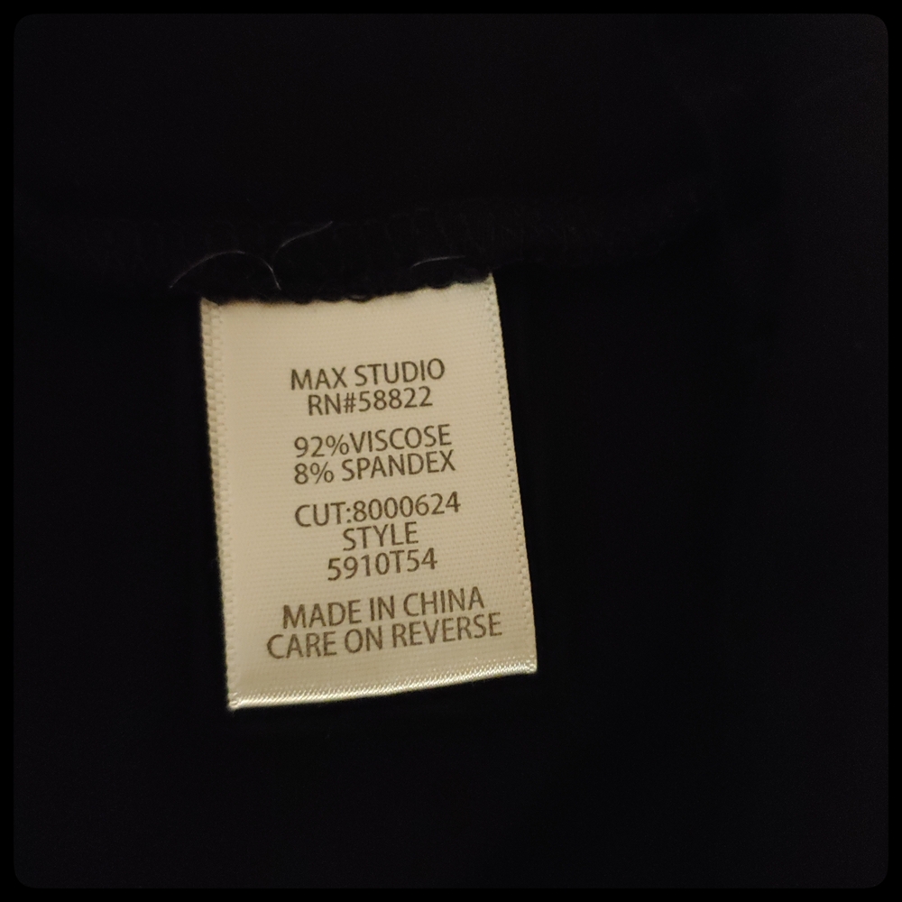 Max Studio Black Wrap Robe Dress - Picture 7 of 9